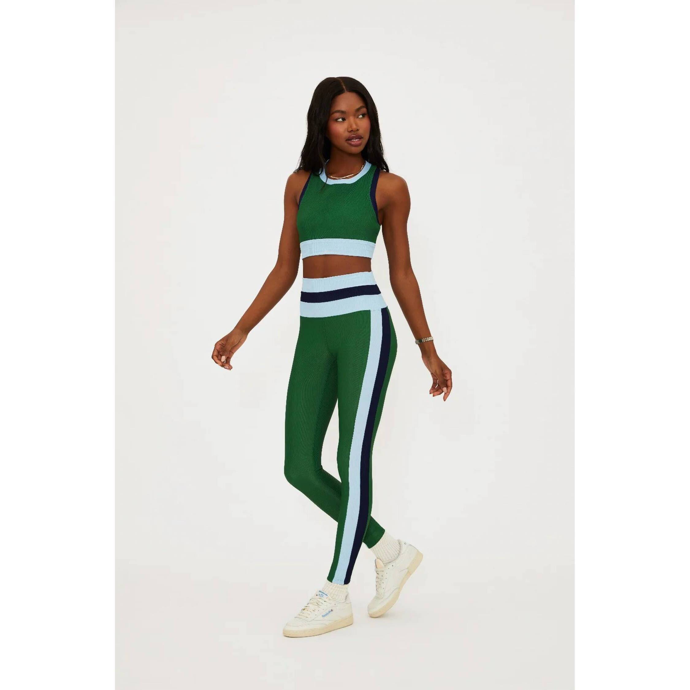 New Beach Riot Mariella High Rise Leggings In Ivy Colorblock
